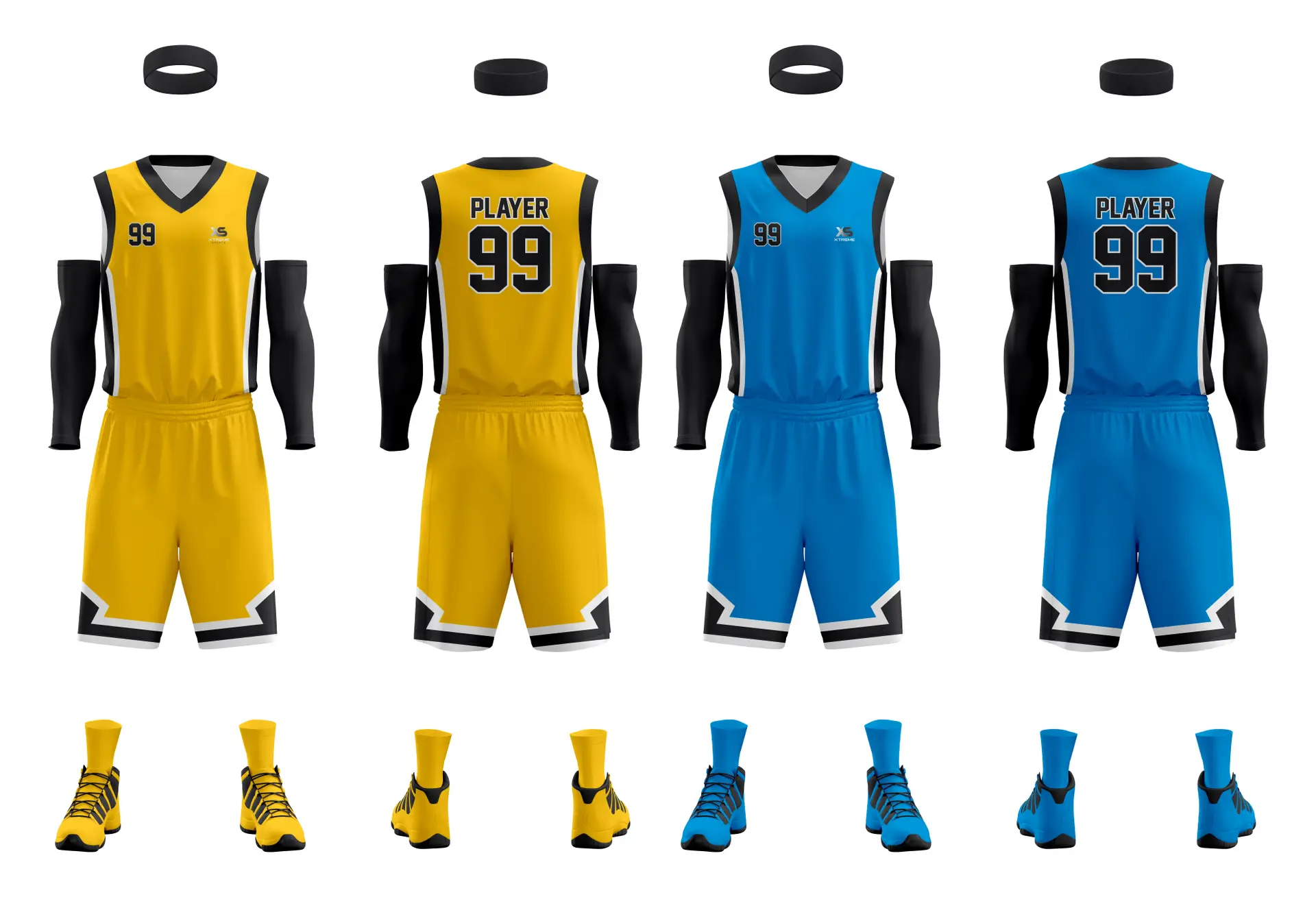 CUSTOMIZABLE BASKETBALL UNIFORM (REVERSIBLE - DOUBLE SIDED)
